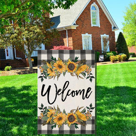 LARMOY flag features two-sided print with clear message from any angle.