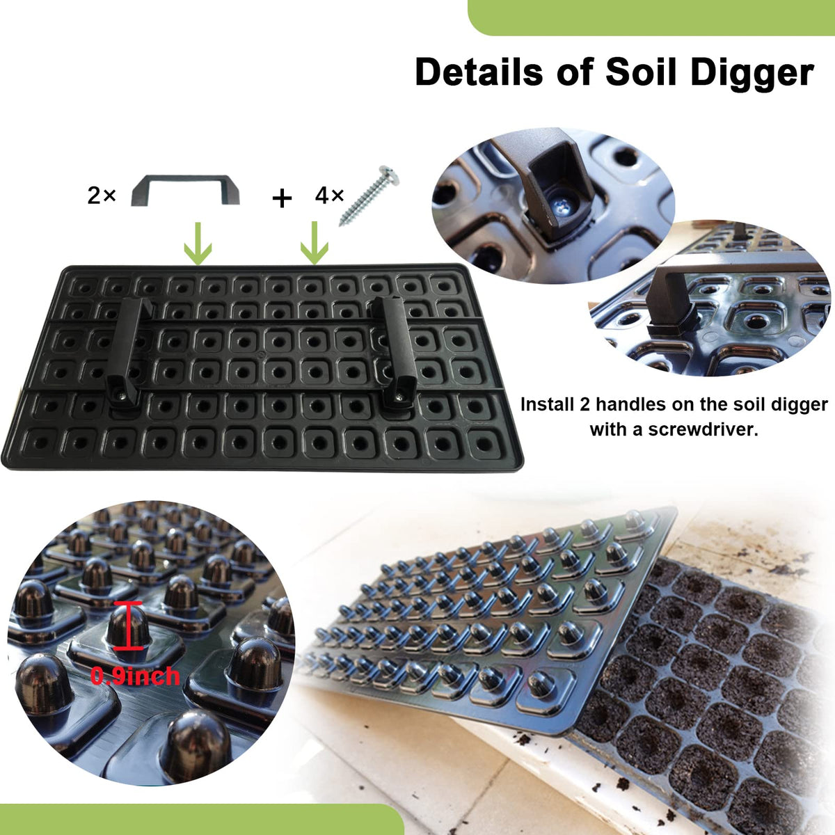 LARNORJE base tray catching excess water to keep seedlings dry and healthy