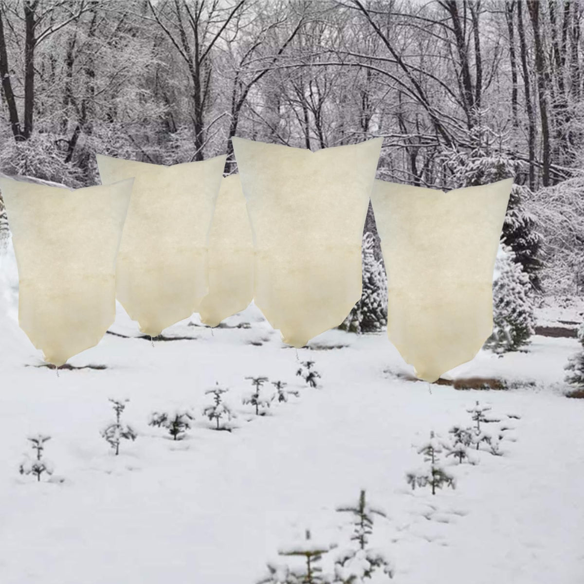 LARNORJE plant covers extend seasons by shielding plants from wind and cold.