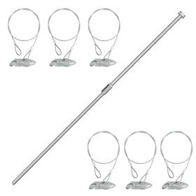 LARNORJE ground earth anchors six-pack ready to secure outdoor equipment