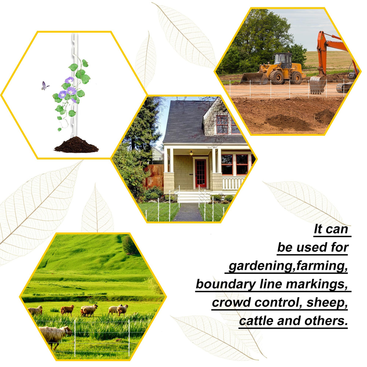 LARNORJE 48-inch posts are portable for easy repositioning in large or changing areas.