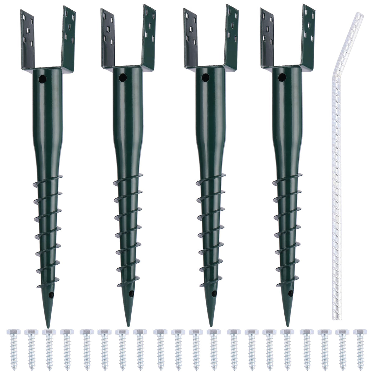 LARNORJE no-dig ground anchor 27 inch securing posts without digging