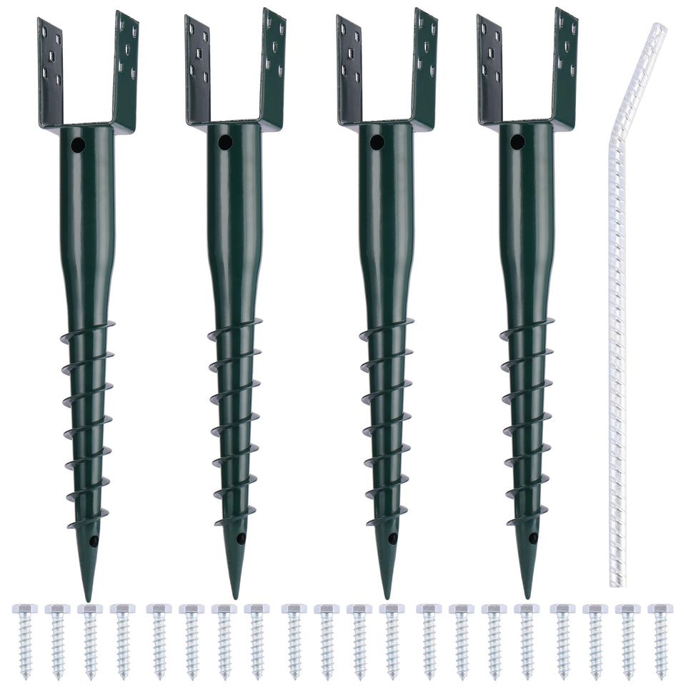 LARNORJE no-dig ground anchor 27 inch securing posts without digging