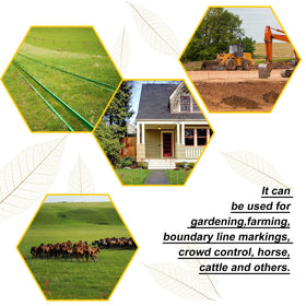 LARNORJE pig tail post in garden use provides temporary boundary control