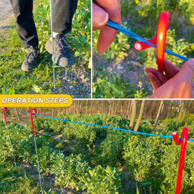 LARNORJE pig tail post with electric wire demonstrates versatile farm fencing