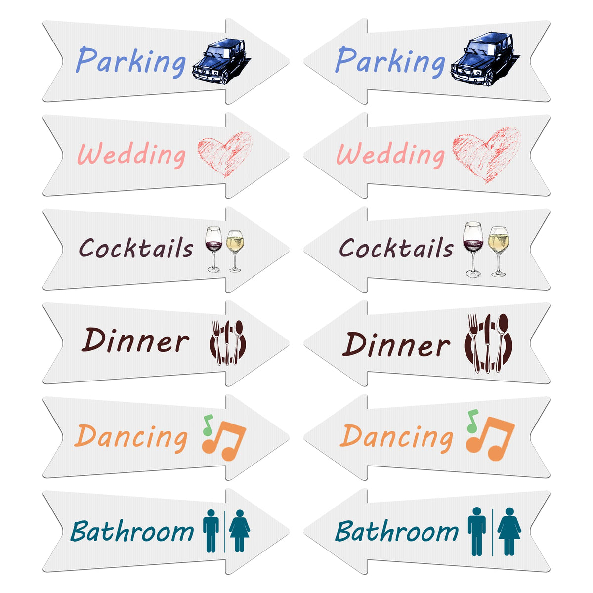 LARREEDE outdoor directional yard sign guiding guests across venues.