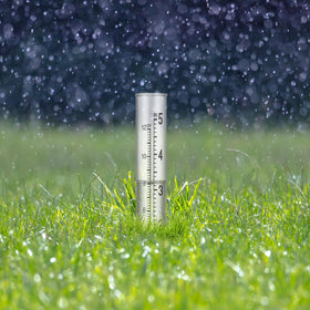 Larrel durable transparent rain gauge tubes withstand weather while staying readable.