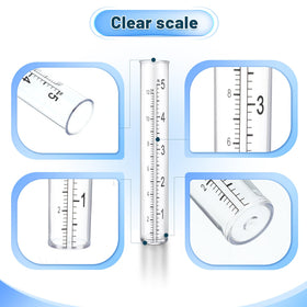 Larrel PVC clear rain gauge tubes for durable, easy-to-read measurements.