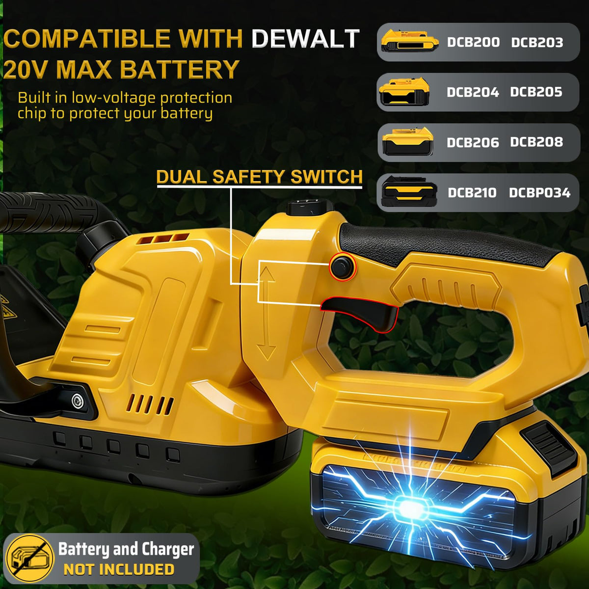LARYICTU 180-degree rotating handle enables versatile trimming angles.