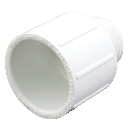 LASCO 436-213BC reducing adapter for 1-1/2 in MPT to 2 in slip PVC piping