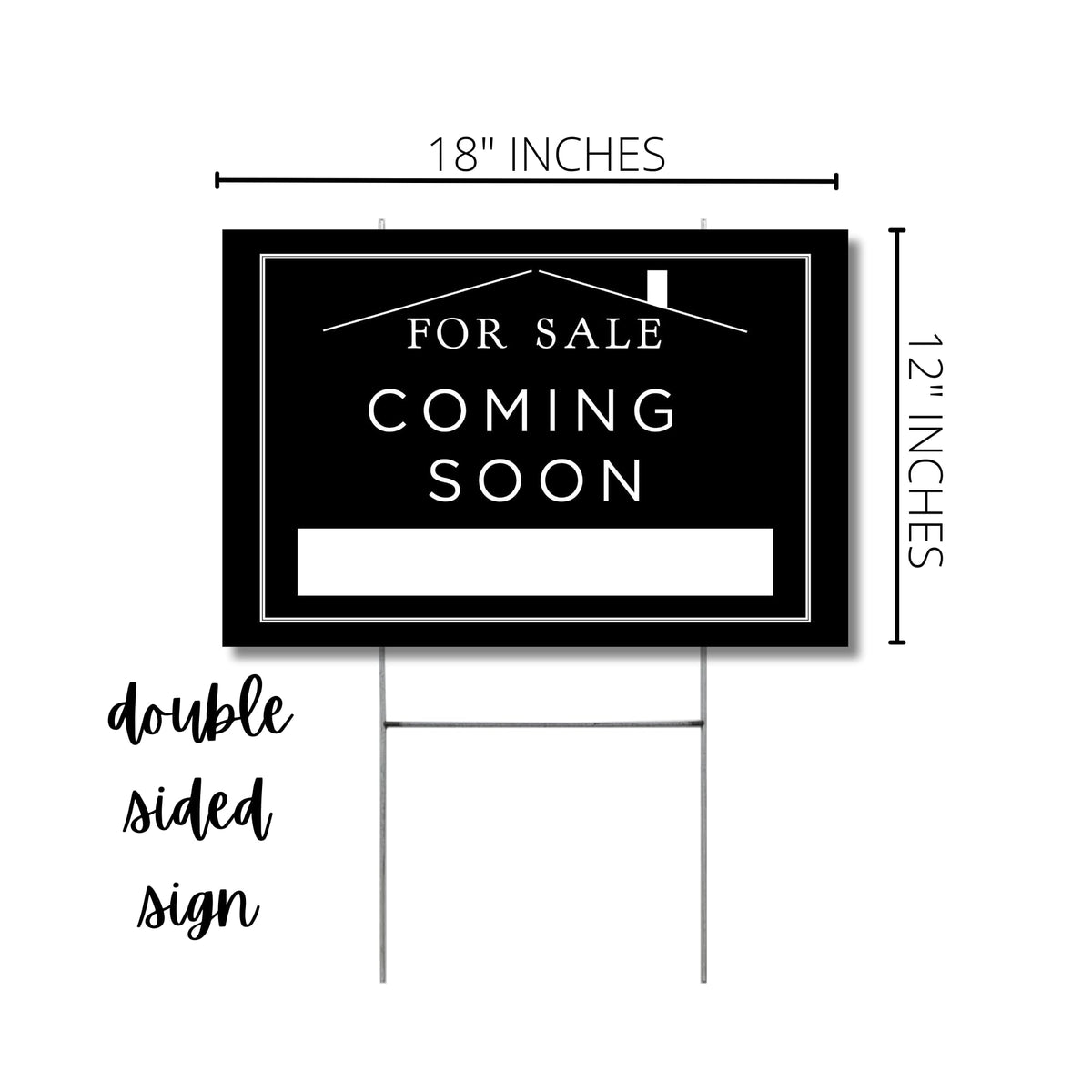 Lashicorn H-frame stake with real estate sign, sturdy support for yard display.