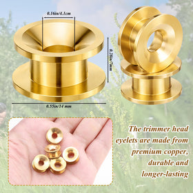 Lasnten aluminum eyelets for trimmer head resist rust and wear.