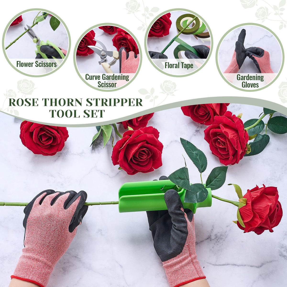Lasnten curve gardening scissors for versatile pruning.