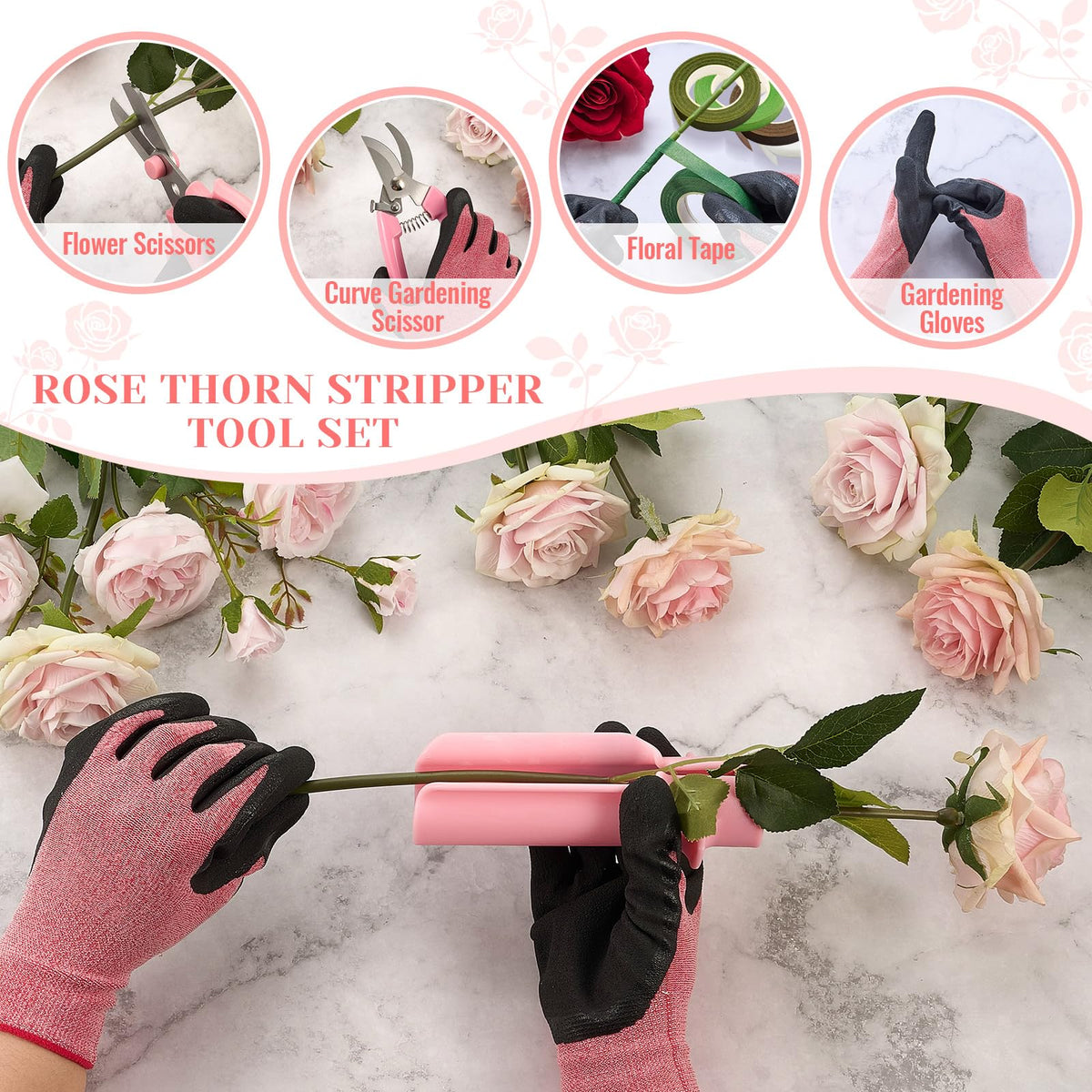 Lasnten floral tape stretches for secure bouquet wrapping and self-adhesion