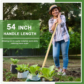 Lasnten long 54-inch handle reduces strain during weeding and digging