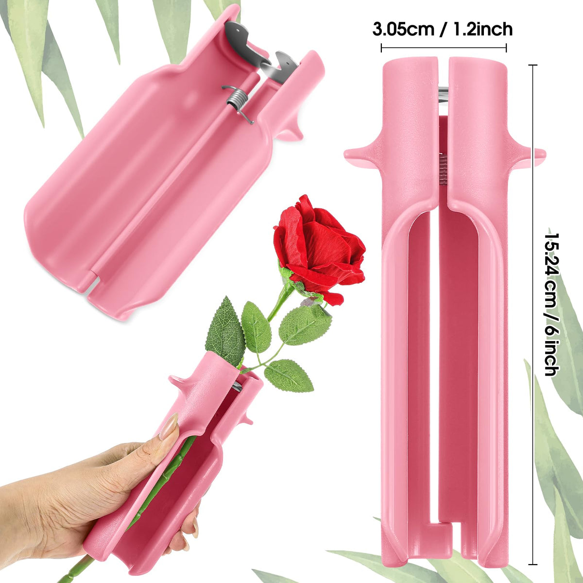 Lasnten rose thorn stripper pink rubber for safe, precise pruning