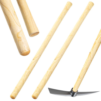Lasnten solid wood replacement handle for round-eye hoe enables easier digging