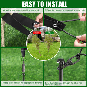 Lasnten T-handle wrench facilitates quick, secure installation during setup.