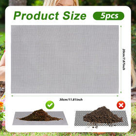 Lasuroa flower pot mesh pad shown from bottom view for secure soil retention.