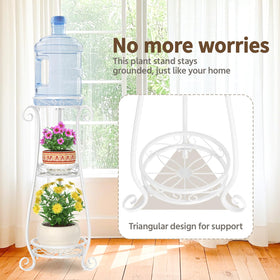 LASZOLA 3-tier plant stand in a corner setup showcasing compact organization