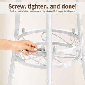 LASZOLA 3-tier plant stand rust-proof coating for outdoor use