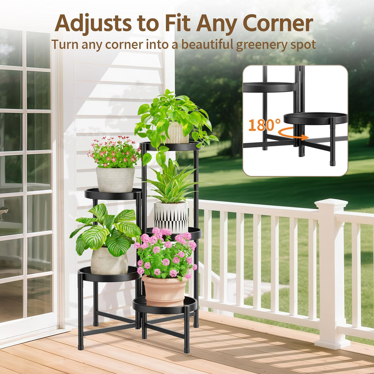 LASZOLA adjustable angle design showcasing corner fit in a room.