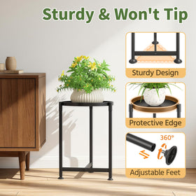 LASZOLA plant stand with adjustable feet levels on uneven floors