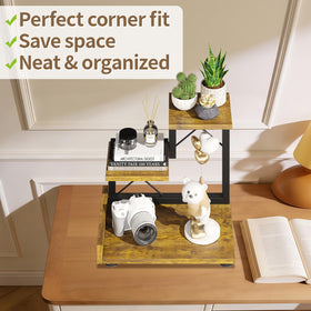 LASZOLA desk organizer with plants demonstrates versatile display.