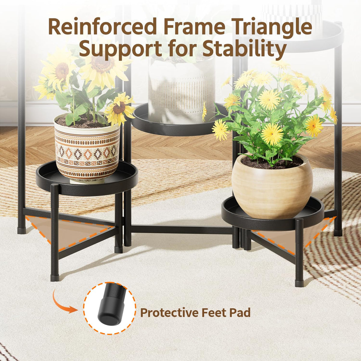 LASZOLA sturdy trays with raised edges help prevent spills.