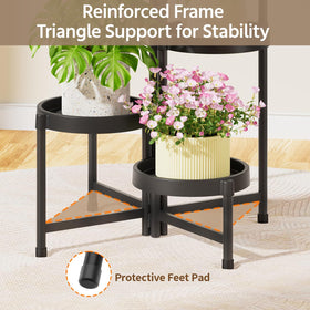 LASZOLA raised-tray edges catch overflow and keep pots secure.