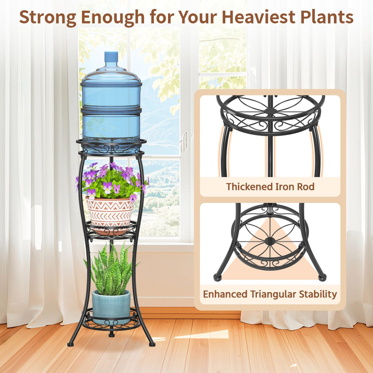 LASZOLA rust-resistant coating protects the stand from moisture.