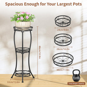 LASZOLA sturdy iron frame provides stable support for heavy planters.