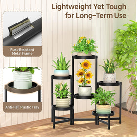LASZOLA tiered display improves light and airflow for every plant.