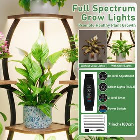 LATIBELL curved corner design 8 tier shelf maximizing corner space for plants