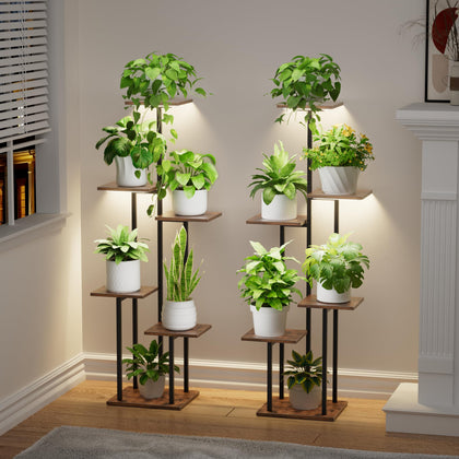 LATIBELL plant stand with grow light and timer boosts indoor greens