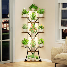 LATIBELL plant stand with grow lights on a tall 63-inch frame for indoor growing.