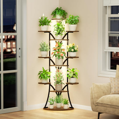 LATIBELL plant stand with grow lights on a tall 63-inch frame for indoor growing.