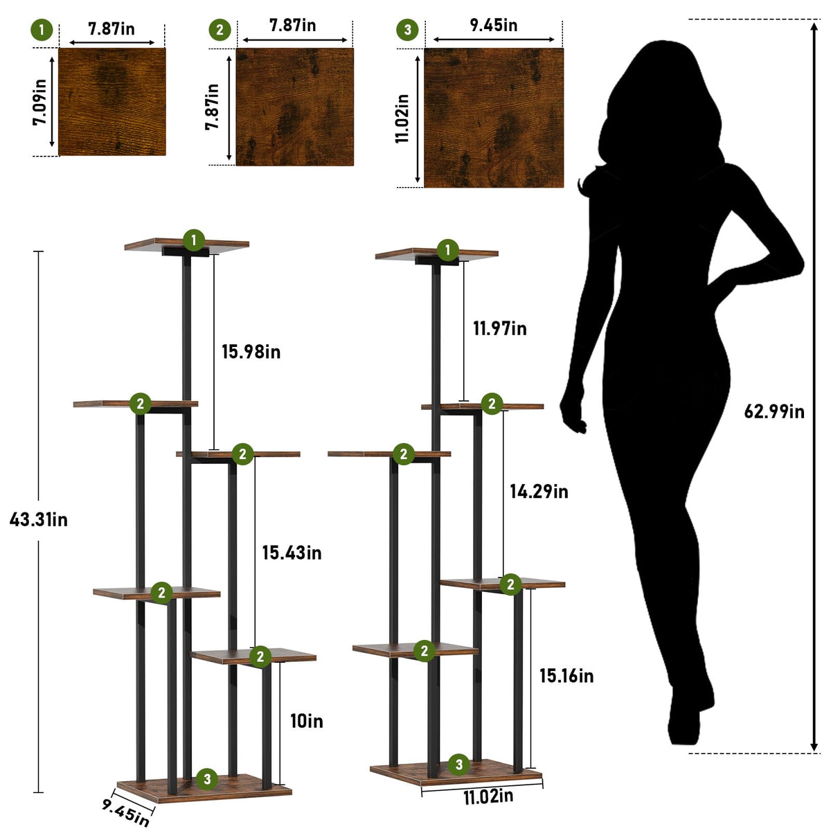 LATIBELL versatile shelf for plants, photos, and decor