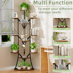 LATIBELL corner plant stand combines stylish design with space-saving function.