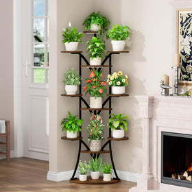 LATIBELL tall plant stand enables vertical indoor gardening in tight spaces.