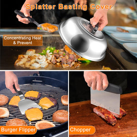Latiret burger flipper turning patties with precision