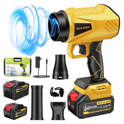 Latrcm leaf blower cordless with battery delivers portable power for quick cleanup.