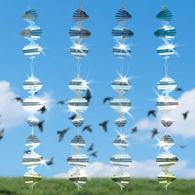 LATTHANT stainless steel bird deterrent spinner reflecting sunlight to deter birds near windows