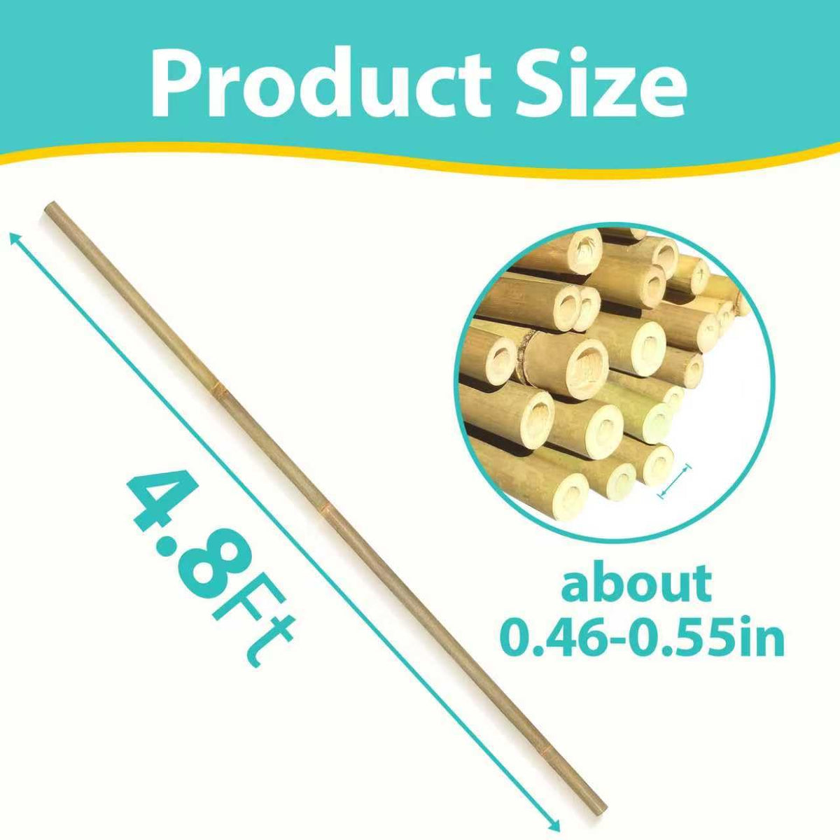 LATUXE bamboo stakes 25-pack package for quick garden setup and organized trellising.
