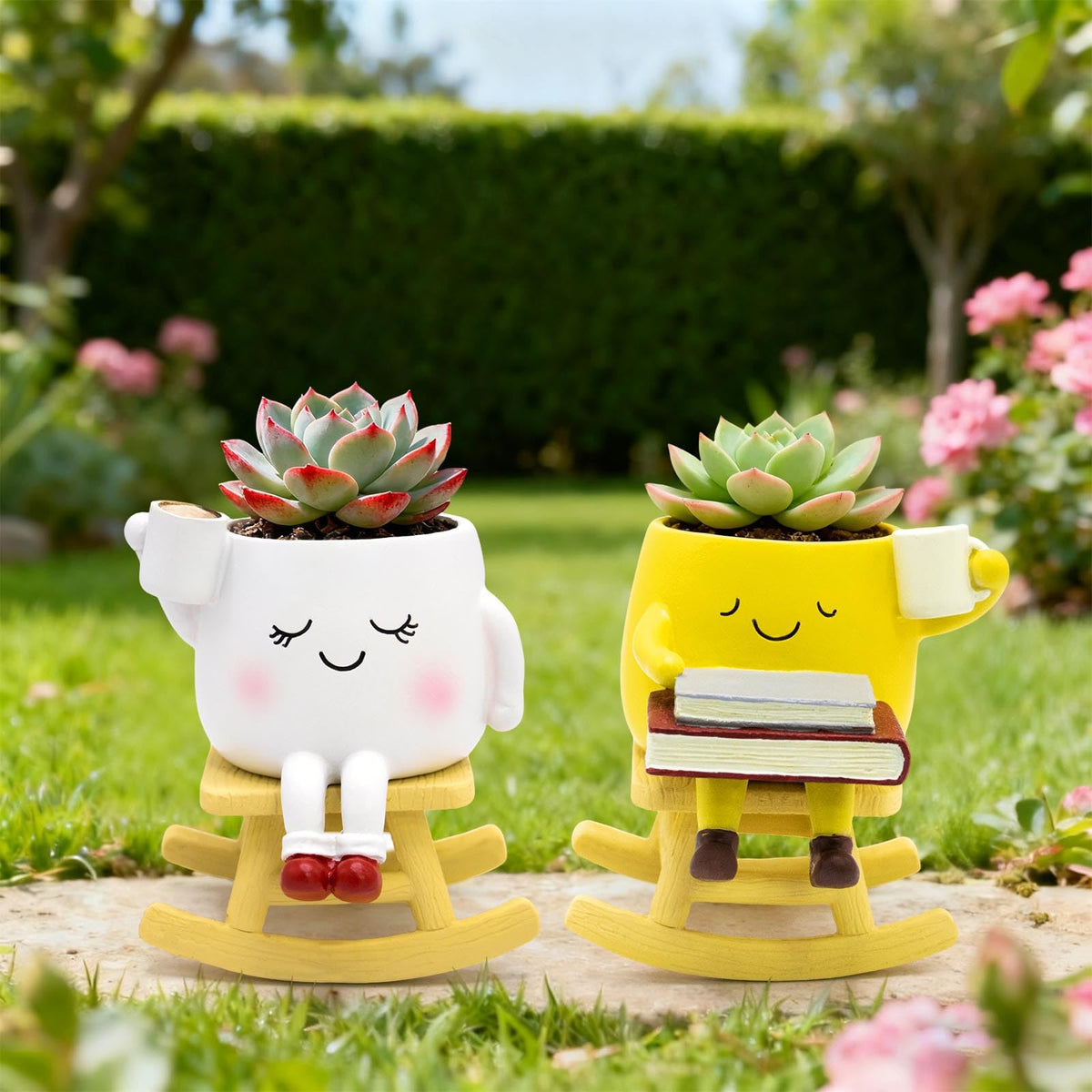 LAUGOKOBE All-weather resin planter designed for outdoor durability