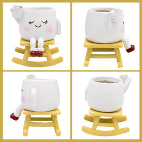 LAUGOKOBE Gift idea planter offers joyful decor for plant lovers