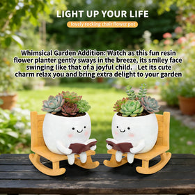 LAUGOKOBE Whimsical garden decor planter for homes