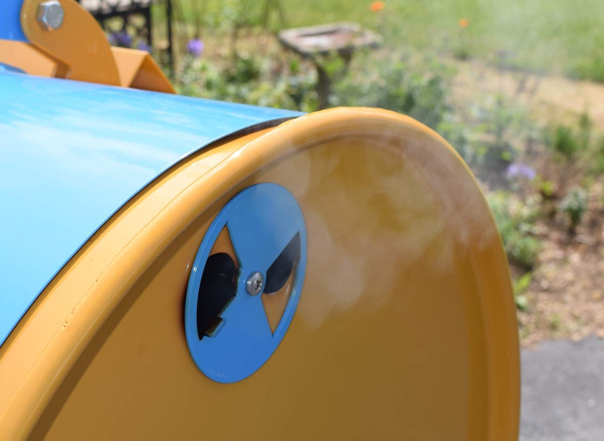LavaLock 12in pinwheel damper enables major airflow control for large pits.
