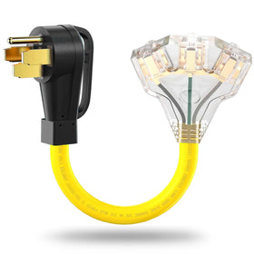 Lavandino 50A to 110V RV adapter enables safe power conversion for camping.