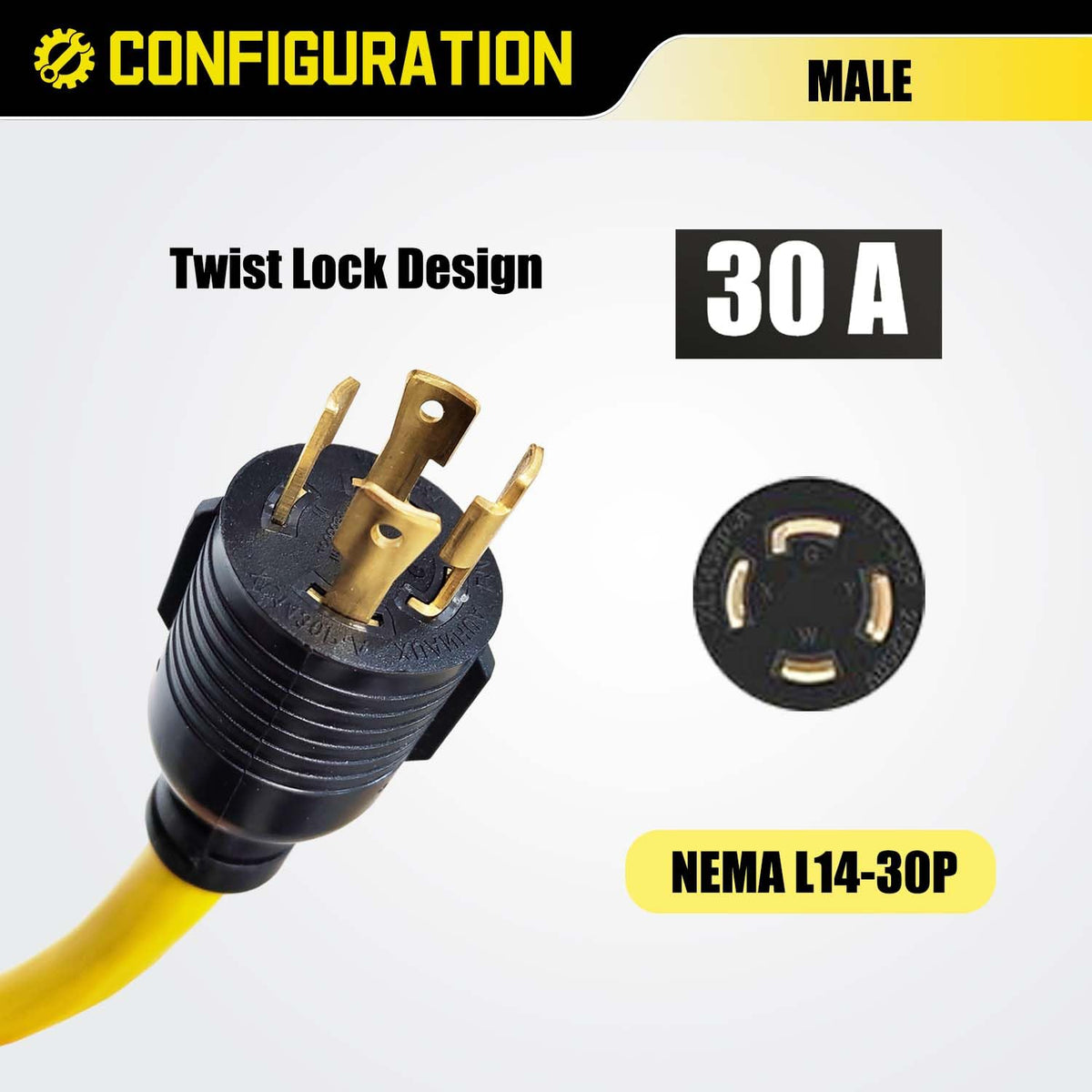 LAVANDINO TT-30R receptacle shown for RV trailer compatibility.